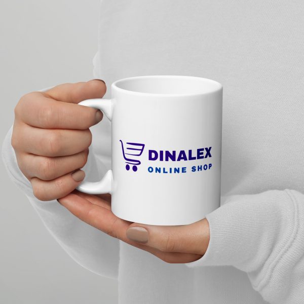 Dinalex's White Glossy Mug: Your Perfect Sipping Companion - Image 2