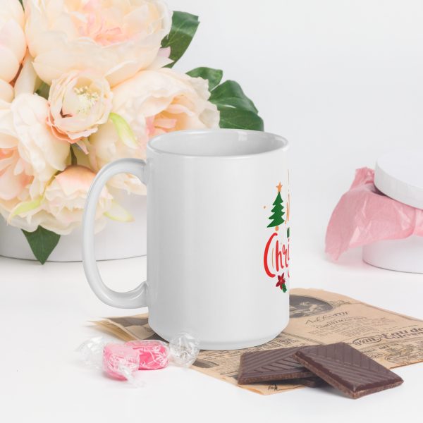 Gift of Elegance: White Glossy Christmas Mug for the Holidays - Image 5