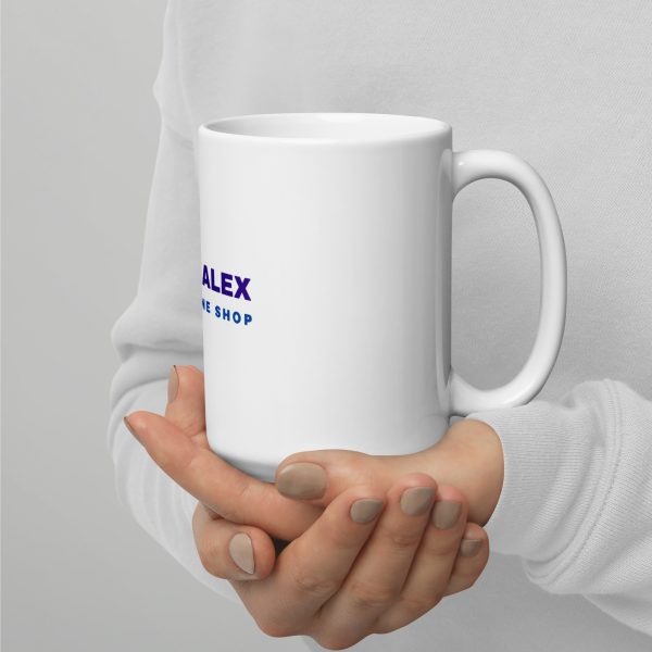 Dinalex's White Glossy Mug: Your Perfect Sipping Companion - Image 4